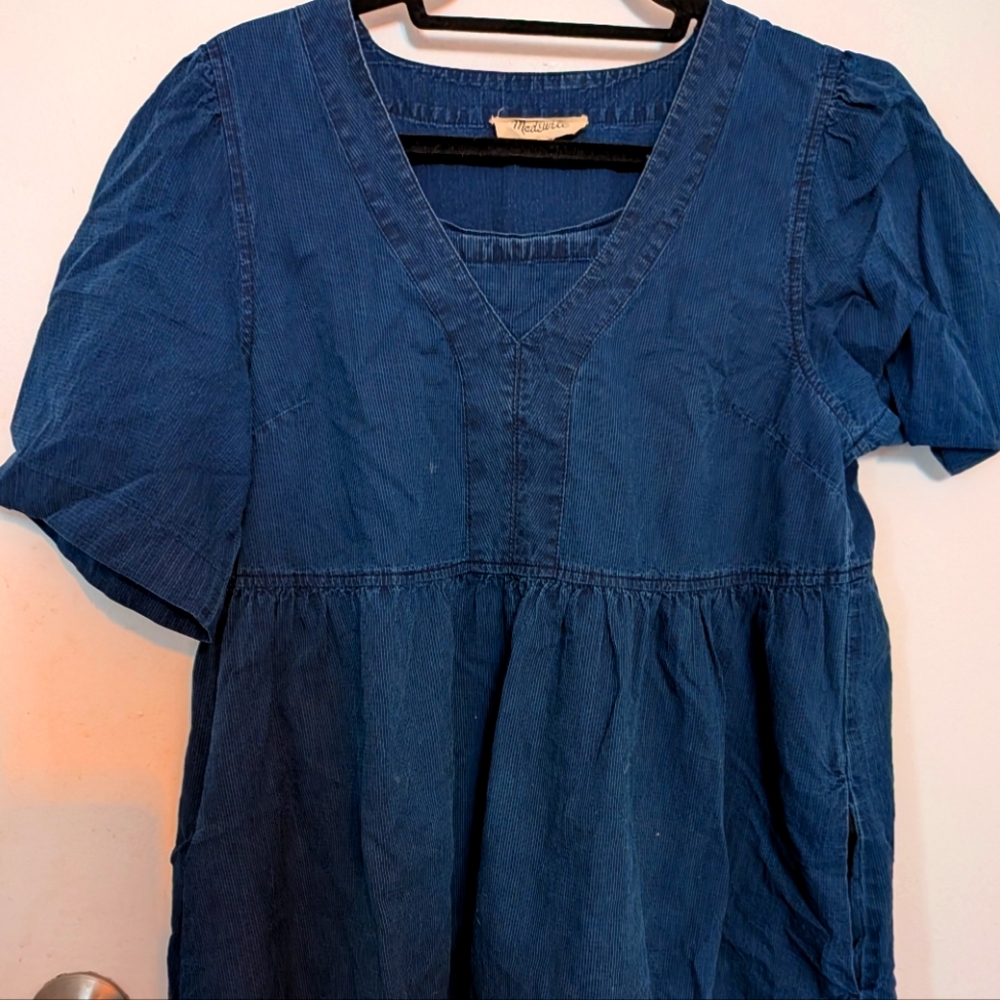 Madewell Navy V-Neck Dress